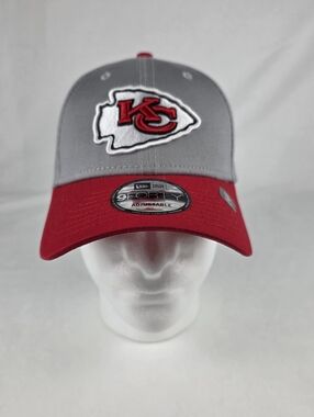 NEW ERA Kansas City Chiefs Hat 9FORTY Adjustable Snapback Red Gray OSFM NFL NWT